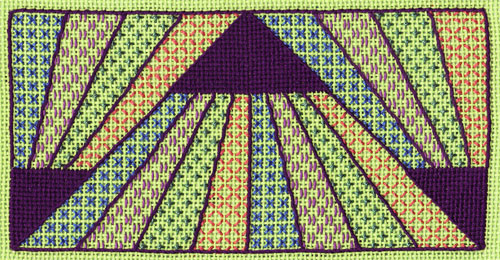 Not Exactly Blackwork on canvas - tent stitches and stitch patterns