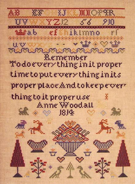 The Anne Woodall 1814 Sampler