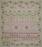 The Aves Whitting 1789 Sampler -- click for an enlarged view