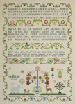 The Mary Phillipson Sampler 1801 -- click for an enlarged view