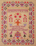 The Anne Davis 1869 Welsh Sampler -- click for an enlarged view