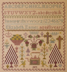 The Elizabeth Eames 1871Sampler -- click for an enlarged view
