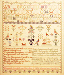 The Elizabeth Goodall 1820 Sampler -- click for an enlarged view