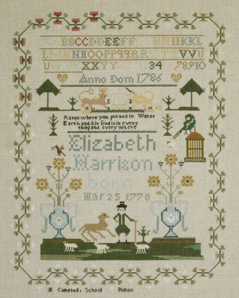 The Elizabeth Harrison Sampler 1786