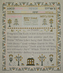 The Mary Goodwin 1809 Sampler -- click for an enlarged view