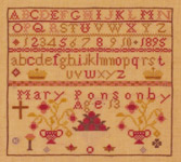 The Mary Ponsonby 1895 Sampler -- click for an enlarged view